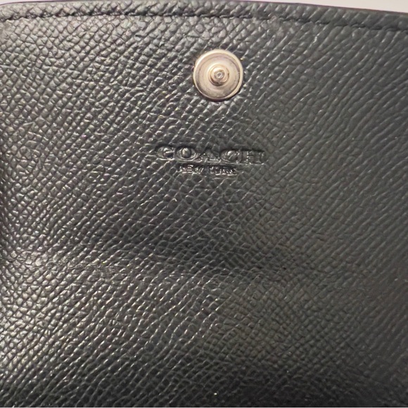 Coach Accordion Wallet In Badlands Floral Print Silver/Turquoise/Black F56723 - Picture 7 of 11